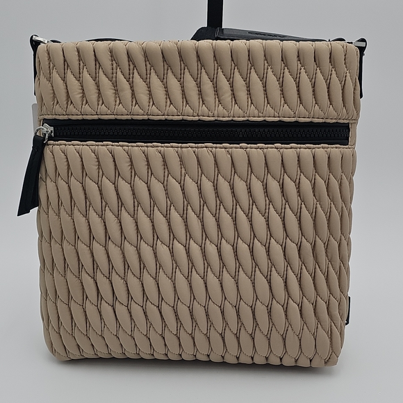 Dkny Handbags - DKNY Beige Quilted Crossbody Bag